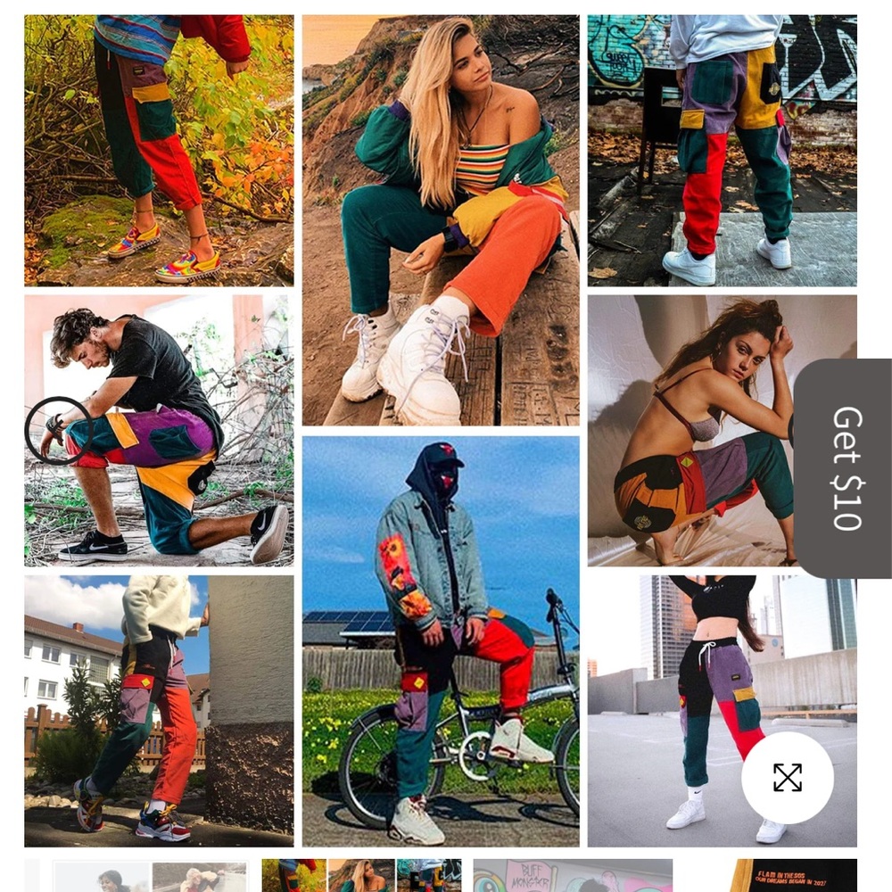 COPY - Aelfric Eden “Back to 90s” Patchwork Color Block Corduroy Pants - Size M - Picture 4 of 7